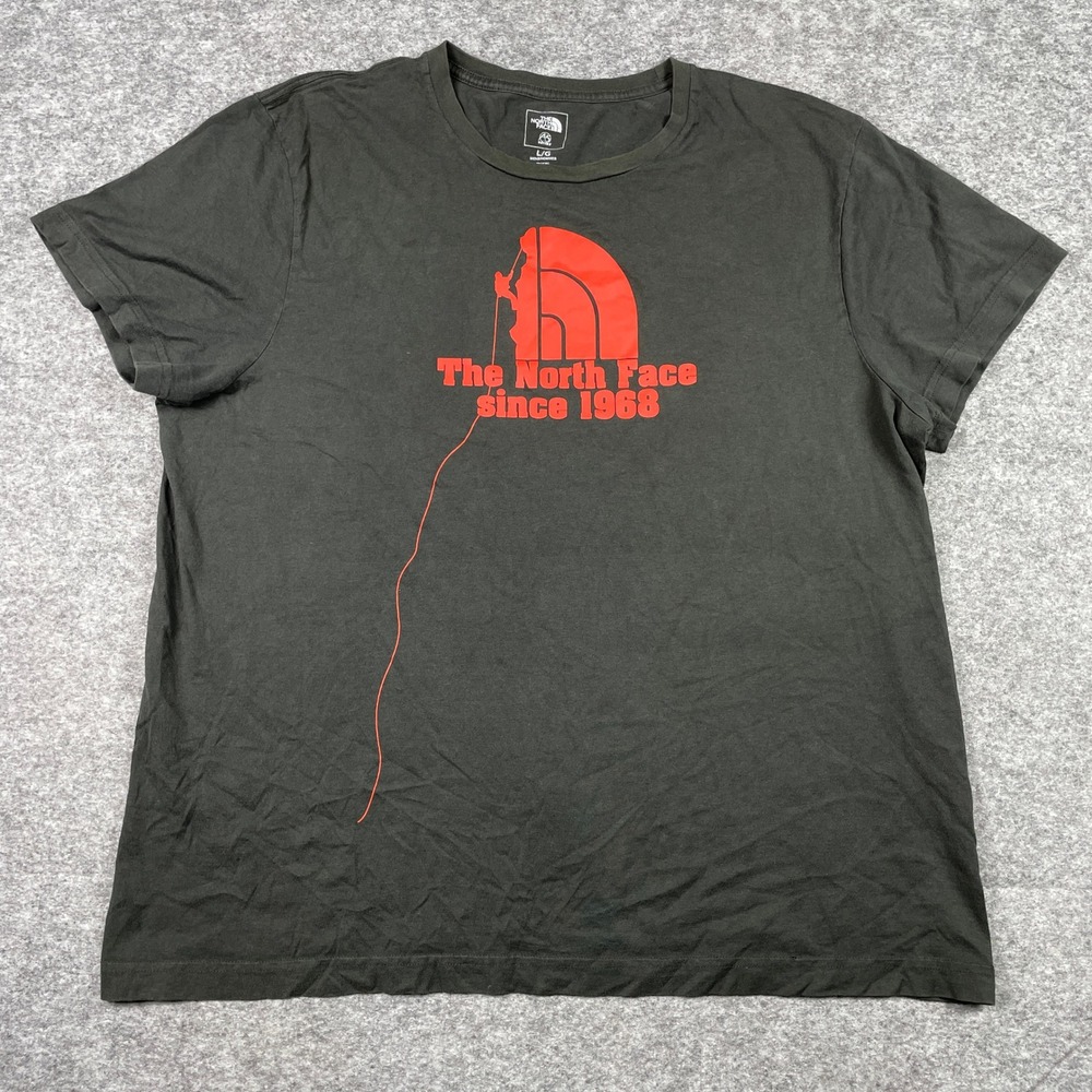 The North Face T Shirt Mens L Dark Grey Since 1968 A5 Series Rock Climbing Print